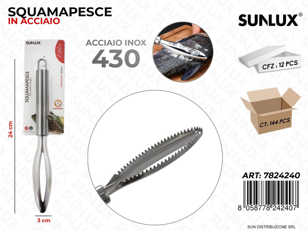 Squamapesce in Acciaio 430 3*24CM