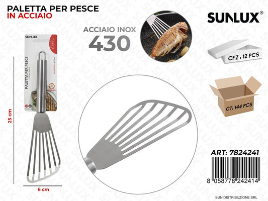 Paletta per Pesce in Acciaio 430 6*25CM