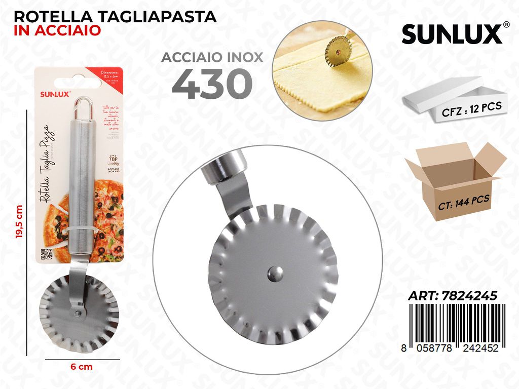 Rotella Tagliapasta in Acciaio 430 6*19.5CM