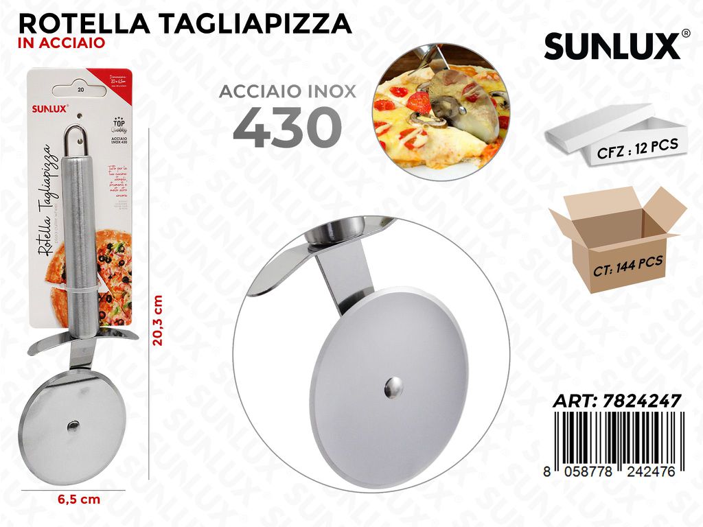 Rotella Tagliapizza in Acciaio 430 6.5*20.3CM