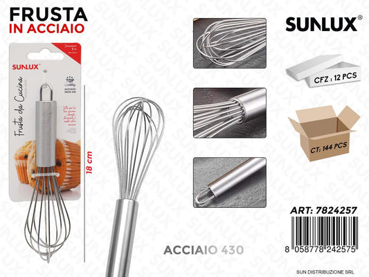 Frusta in Acciaio 430 18CM