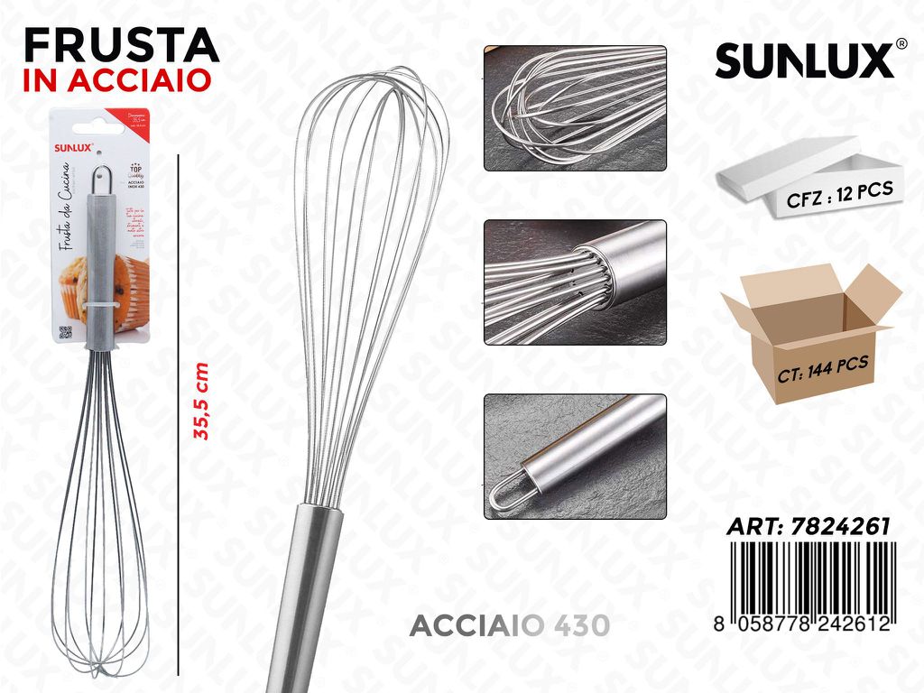 Frusta in Acciaio 430 35.5CM
