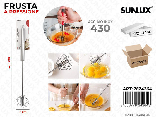 Frusta a Pressione in Acciaio 430 7*39.5CM