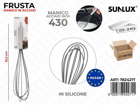 Frusta in Silicone e Acciaio 430 35.5CM