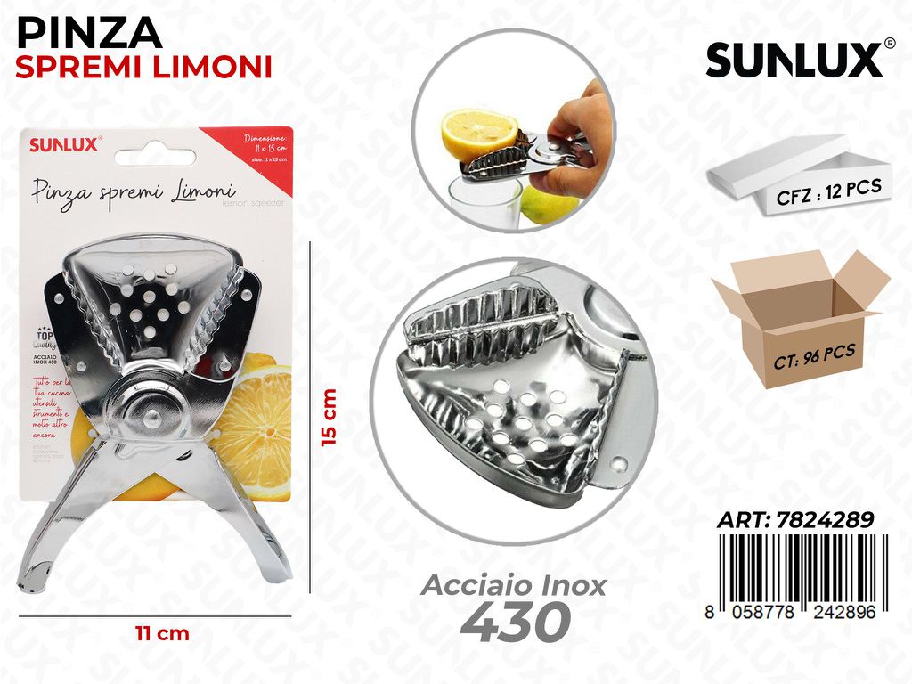Pinza Spremi Limoni in Acciaio 430 15CM