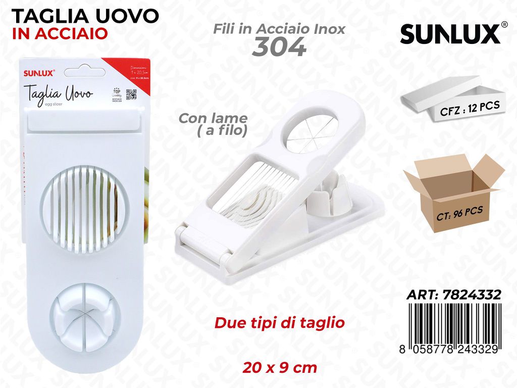 Taglia Uovo Acciaio 304 2TAGLI 20*9CM