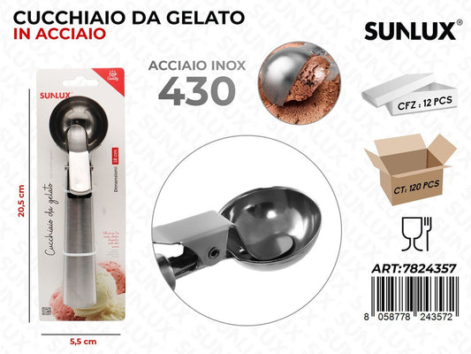 Sunlux Cucchiaio da Gelato Acc. 430 5.5*20.5CM