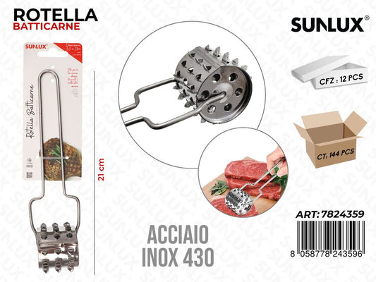 Rotella Batticarne in Acciaio 430 21CM