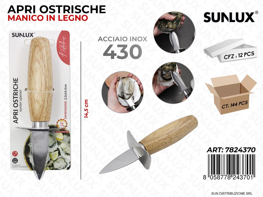 Apri Ostriche in Acciaio 420 2.5*14.5CM