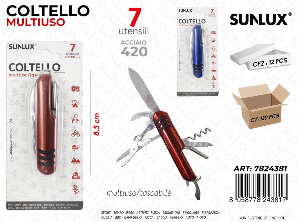 Coltello Multiuso Acciaio 420 8.5CM