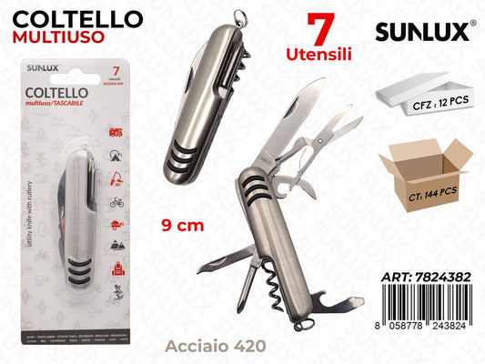Sunlux Coltello Multiuso Acciaio 420 9CM