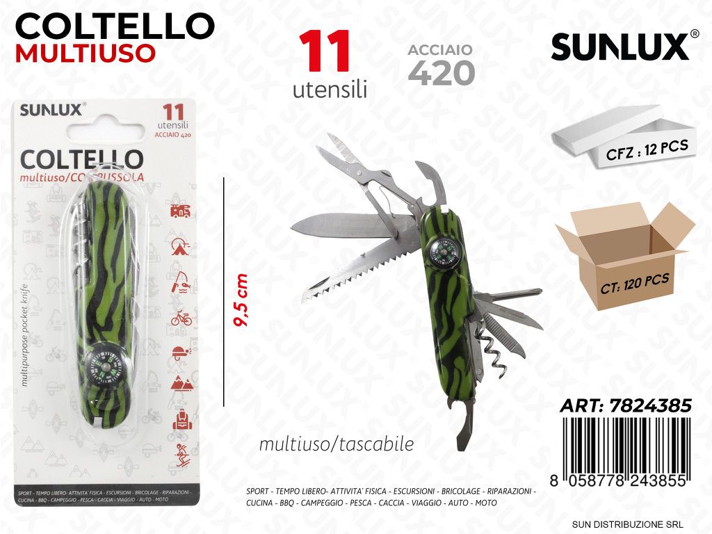 Coltello Multiuso Acciaio 420 9.5CM