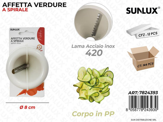 Affetta Verdure a Spirale Lama Acciaio 420 D.8CM