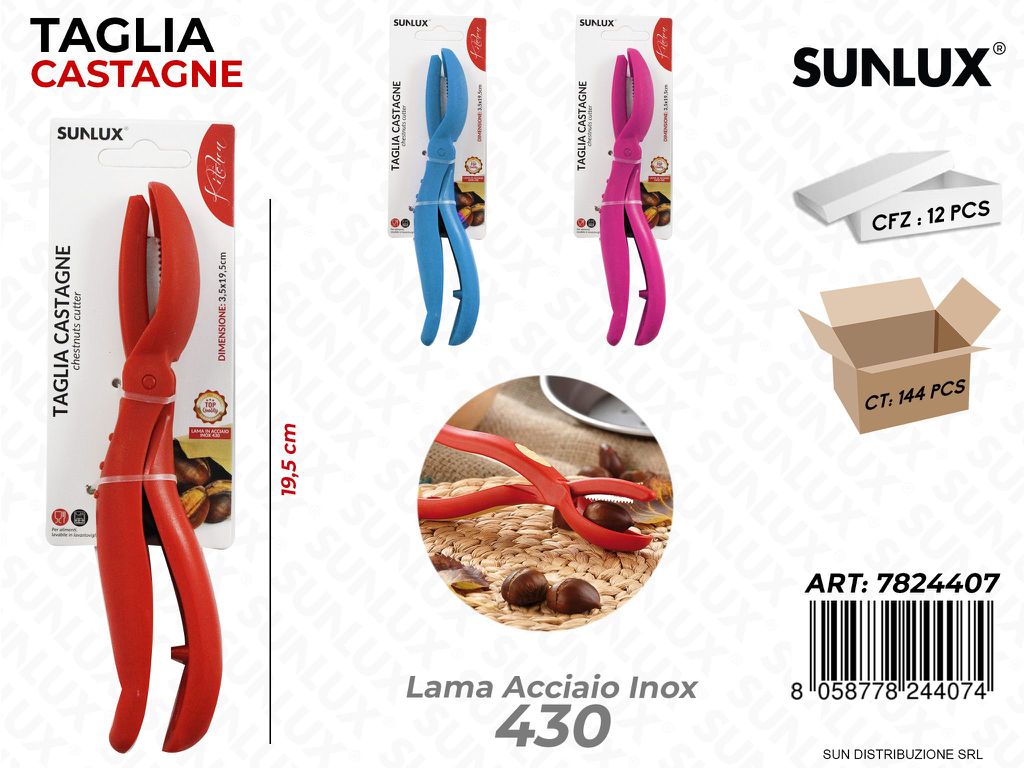 Tagliacastagne Col. Ass. Lama Acciaio 430 19.5CM