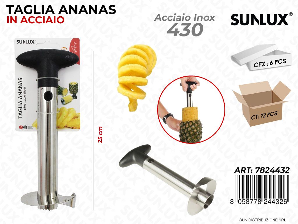 Taglia Ananas in Acciaio 430 25CM