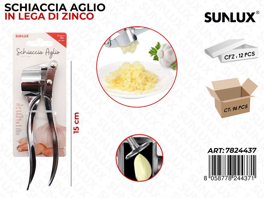 Schiaccia Aglio in Lega di Zinco 15CM