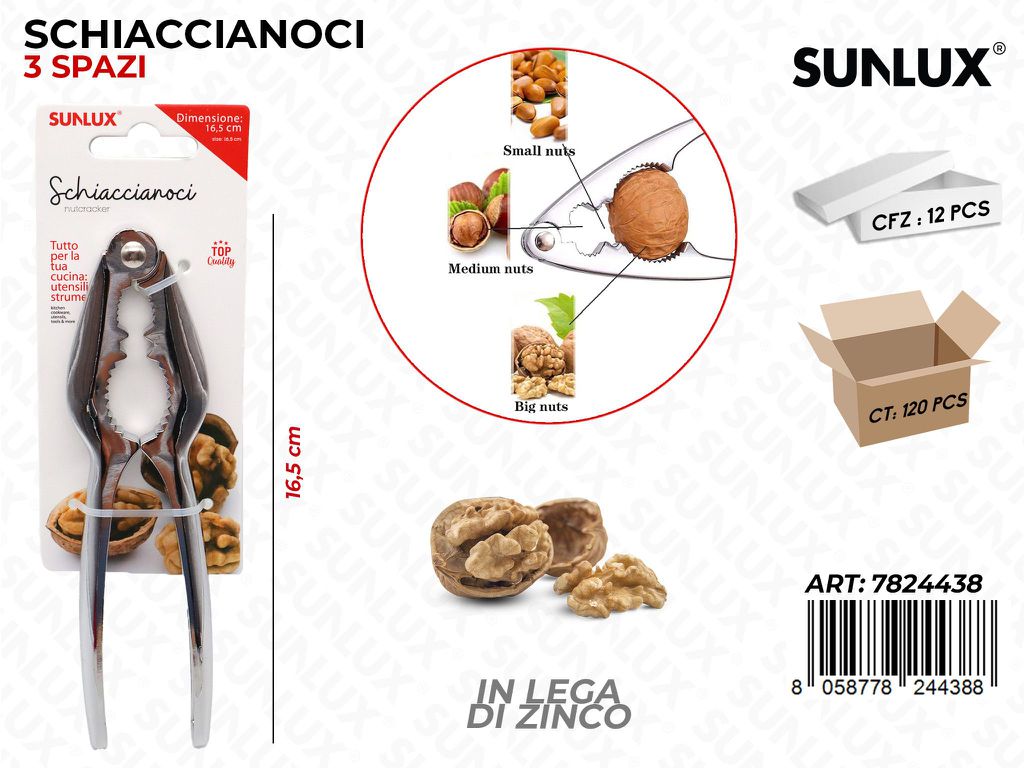 Schiaccianoci 3MIS. in Lega di Zinco 16.5CM