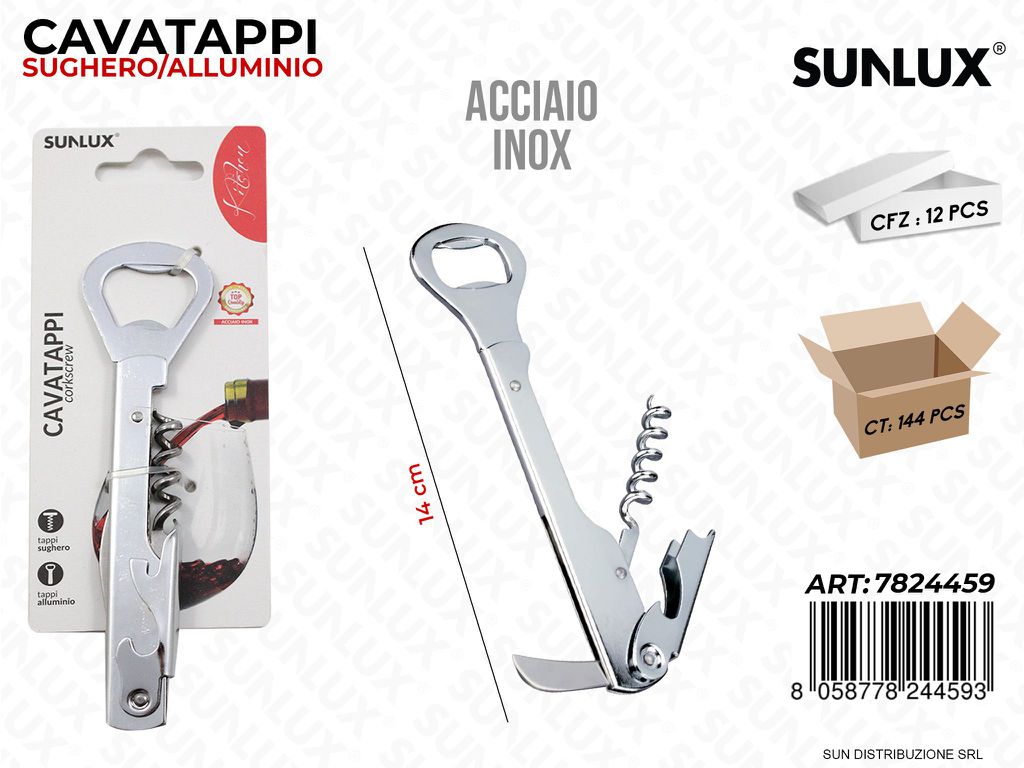 Cavatappi in Acciaio Inox 14CM