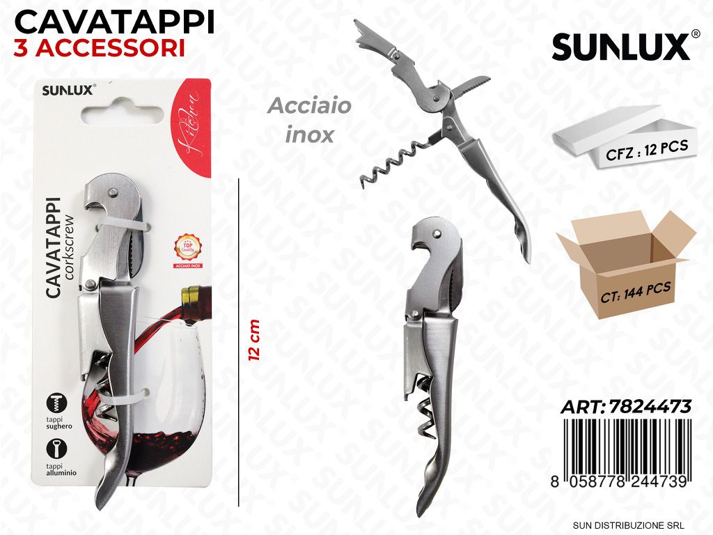 Cavatappi in Acciaio Inox 12CM