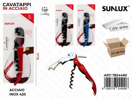 Sunlux Cavatappi Inox 420 Col. Ass. 12CM/ Pz da 12