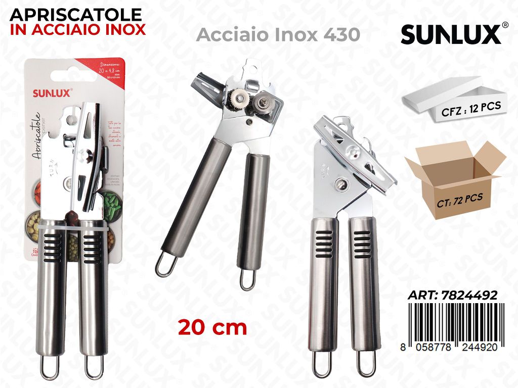 Sunlux Apriscatole Acciaio 430 20CM