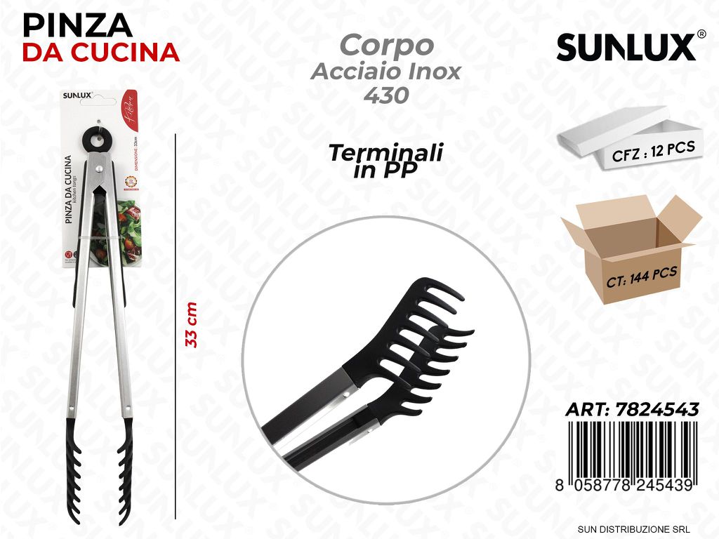 Pinza a da Cucina Acciaio 430 -pp 33CM