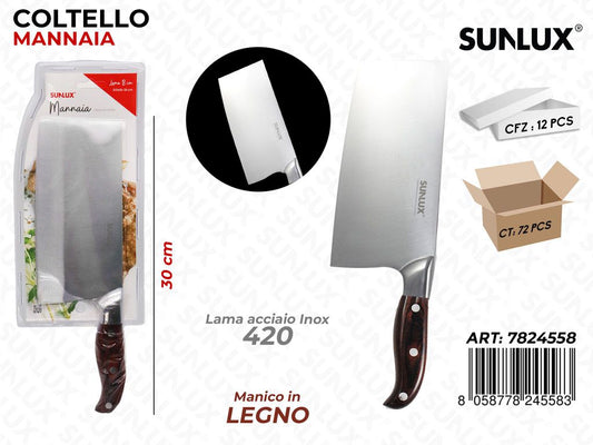 Sunlux Coltello Mannaia Acciaio 420 30CM