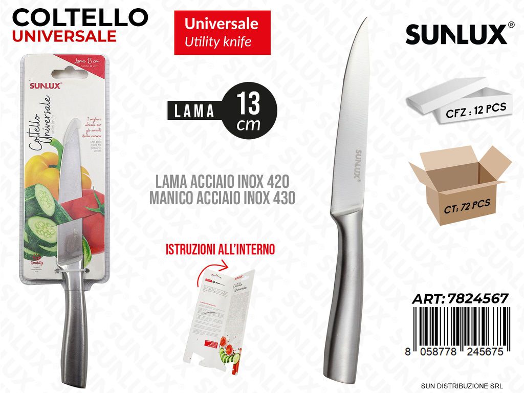 Coltello Uni. Acc. 420-430 Lama 13CM
