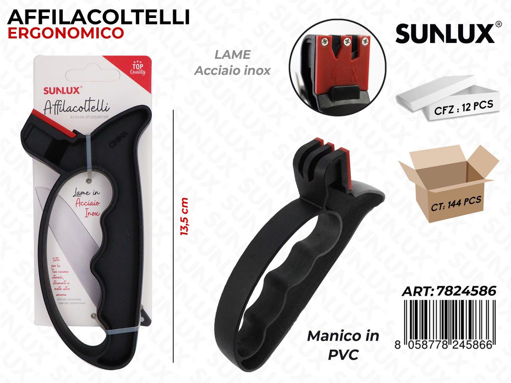 Affilacoltelli c/ Acciaio Inox 6*13.5CM