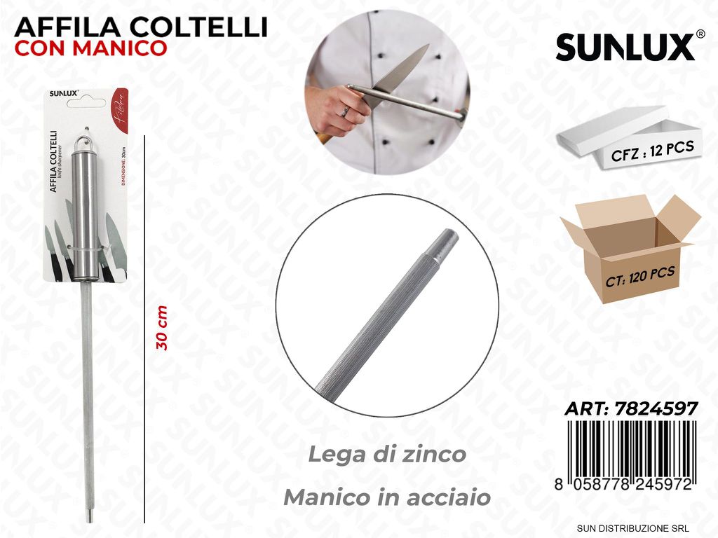 Affila Coltelli in Lega di Zinco 30CM