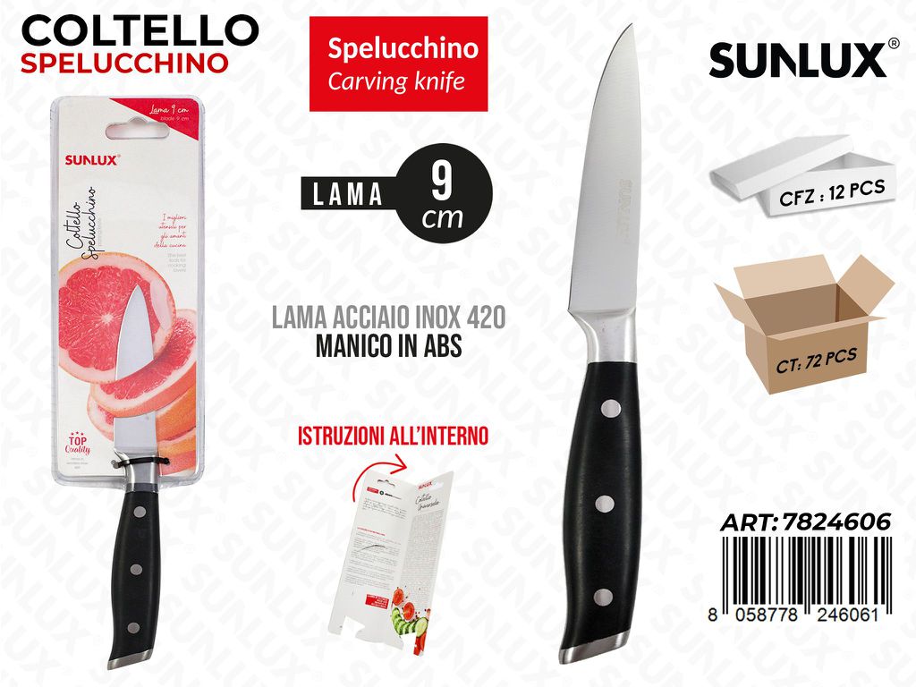 Coltello Spelucchino Acc. 420 Lama 9CM