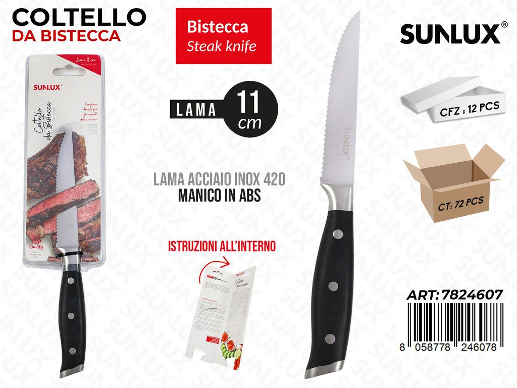 Coltello da Bistecca Acc. 420 Lama 11CM