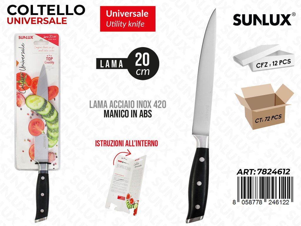 Coltello Universale Acc. 420 Lama 20CM