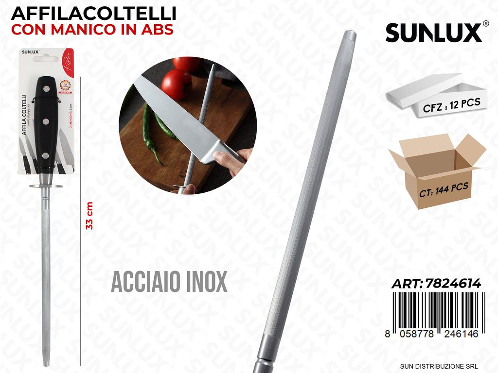 Affila Coltelli Acciaio Inox 33CM