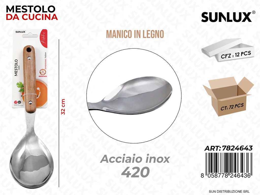 Mestolo da Cucina Acciaio 420 32CM