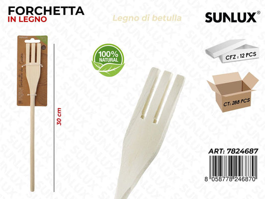 Forchetta in Legno di Betulla 30CM