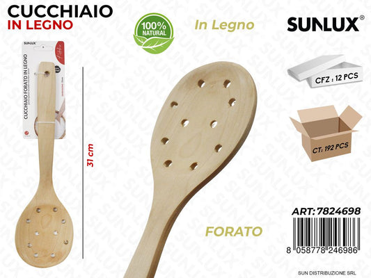 Cucchiaio Forato in Legno 31CM