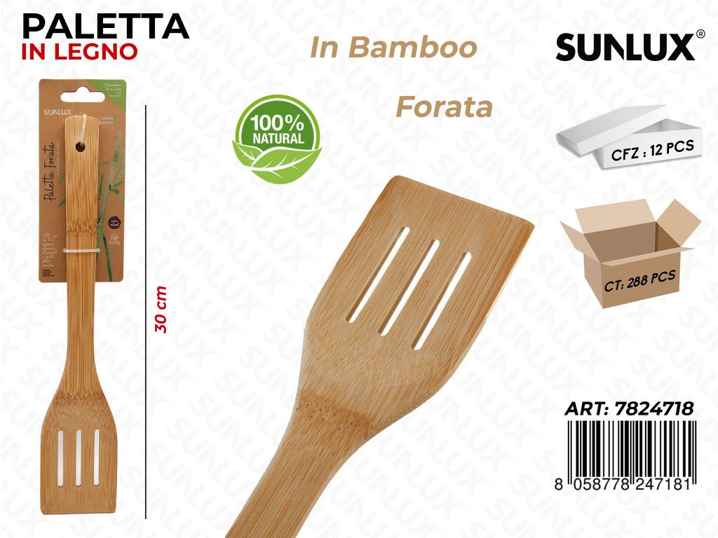 Paletta Forata in Bamboo 30CM