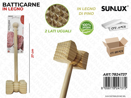 Batticarne in Legno di Pino 27CM