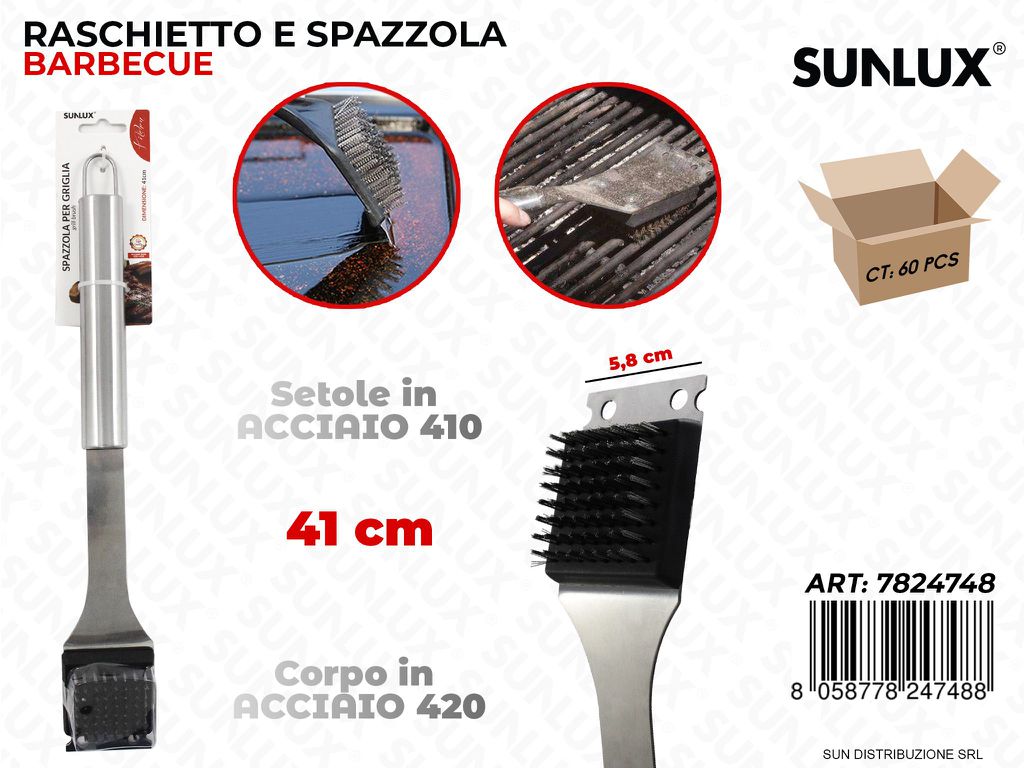Spazzola per Griglia in Acciaio 410*420 41CM