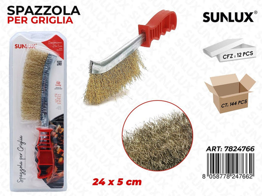 Spazzola per Griglia Acciaio Inox 24*5CM