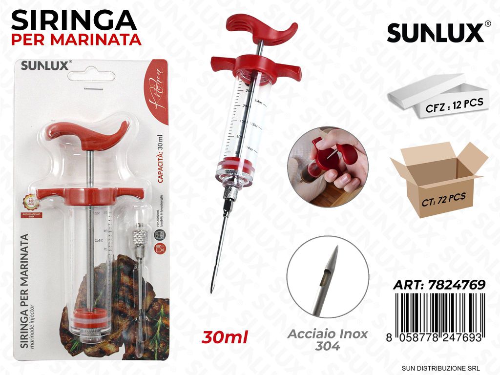 Siringa per Marinata Acciaio 304 30ML