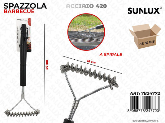 Spazzola per Griglia Bbq Acciaio 420 16*40CM