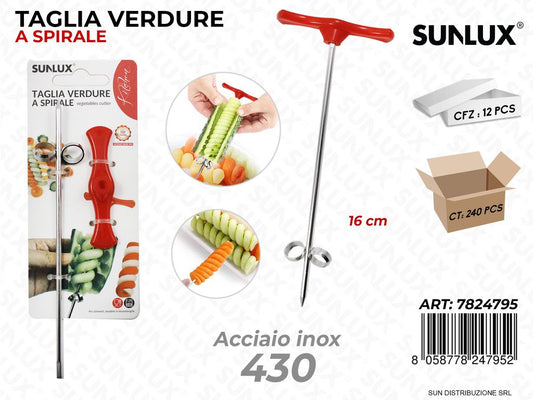 Taglia Verdure a Spirale Acciaio 430 16CM