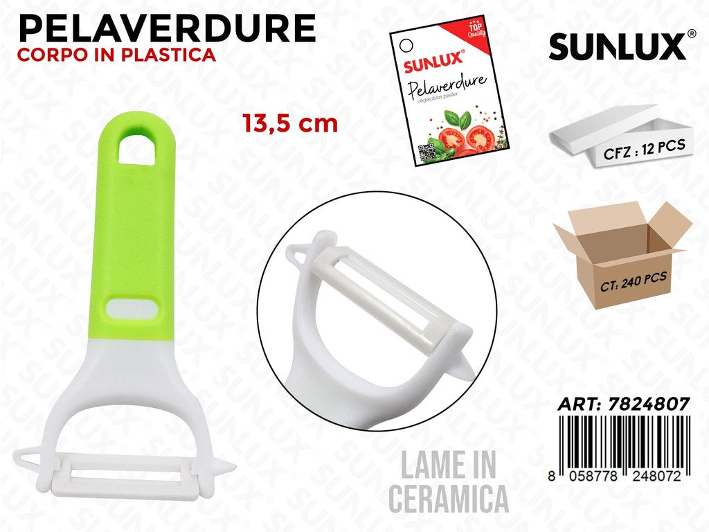 Sunlux Pelaverdure c/Lame Ceramica 13.5CM