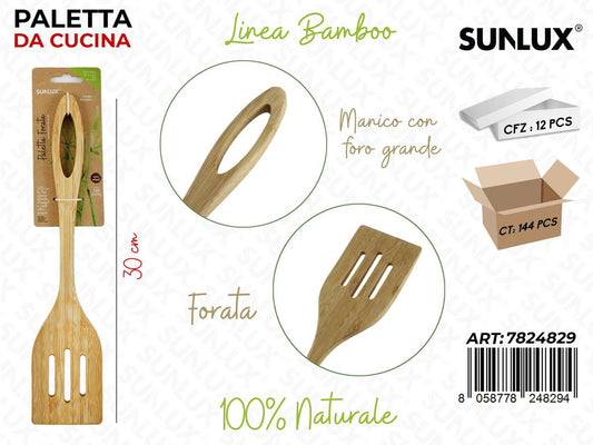 Paletta da Cucina Forata in Bamboo 30CM