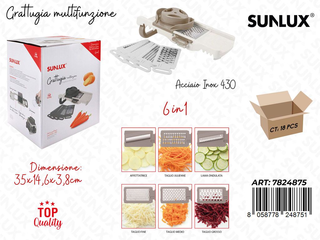 Sunlux Grattuggia Multifunzione Acc. 430 35*14.6*3.8CM