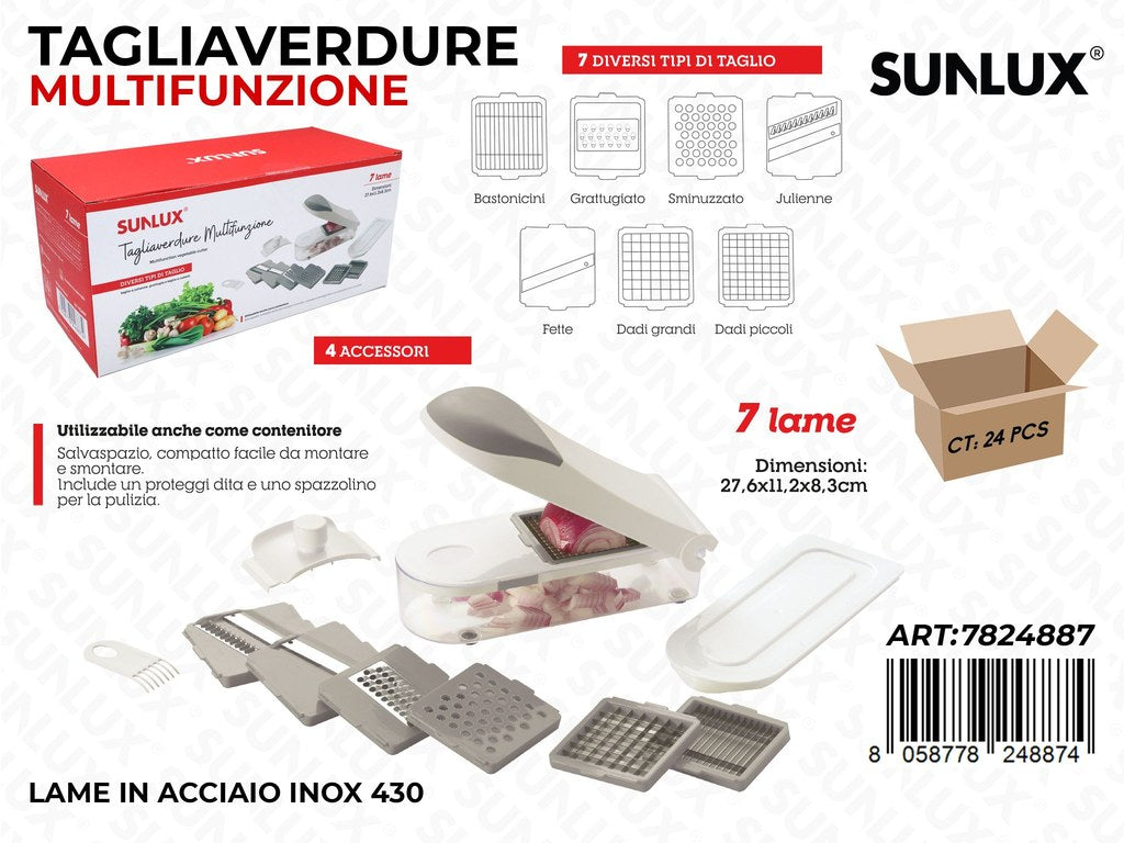 Sunlux Tagliaverdure Multif. 7LAME 27.6*11.2*8.3CM