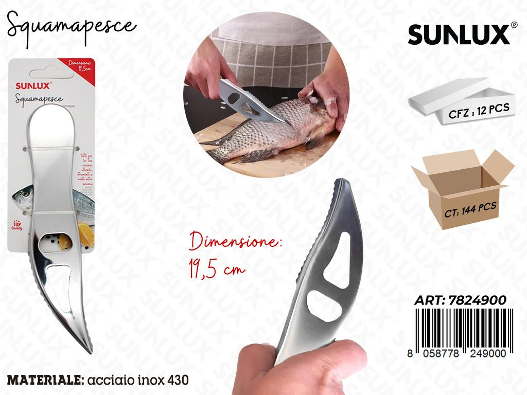 Sunlux Squamapesce Acc. Inox 430 19.5CM / Pz da 12