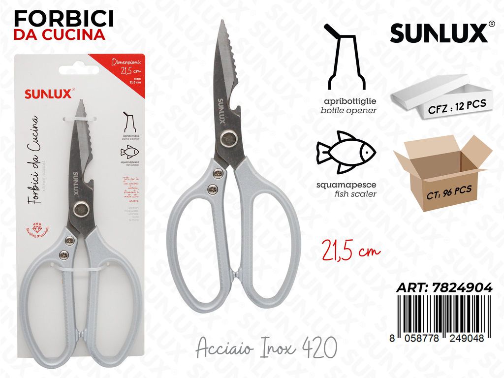 Sunlux Forbici da Cucina Acc. 420 21.5CM